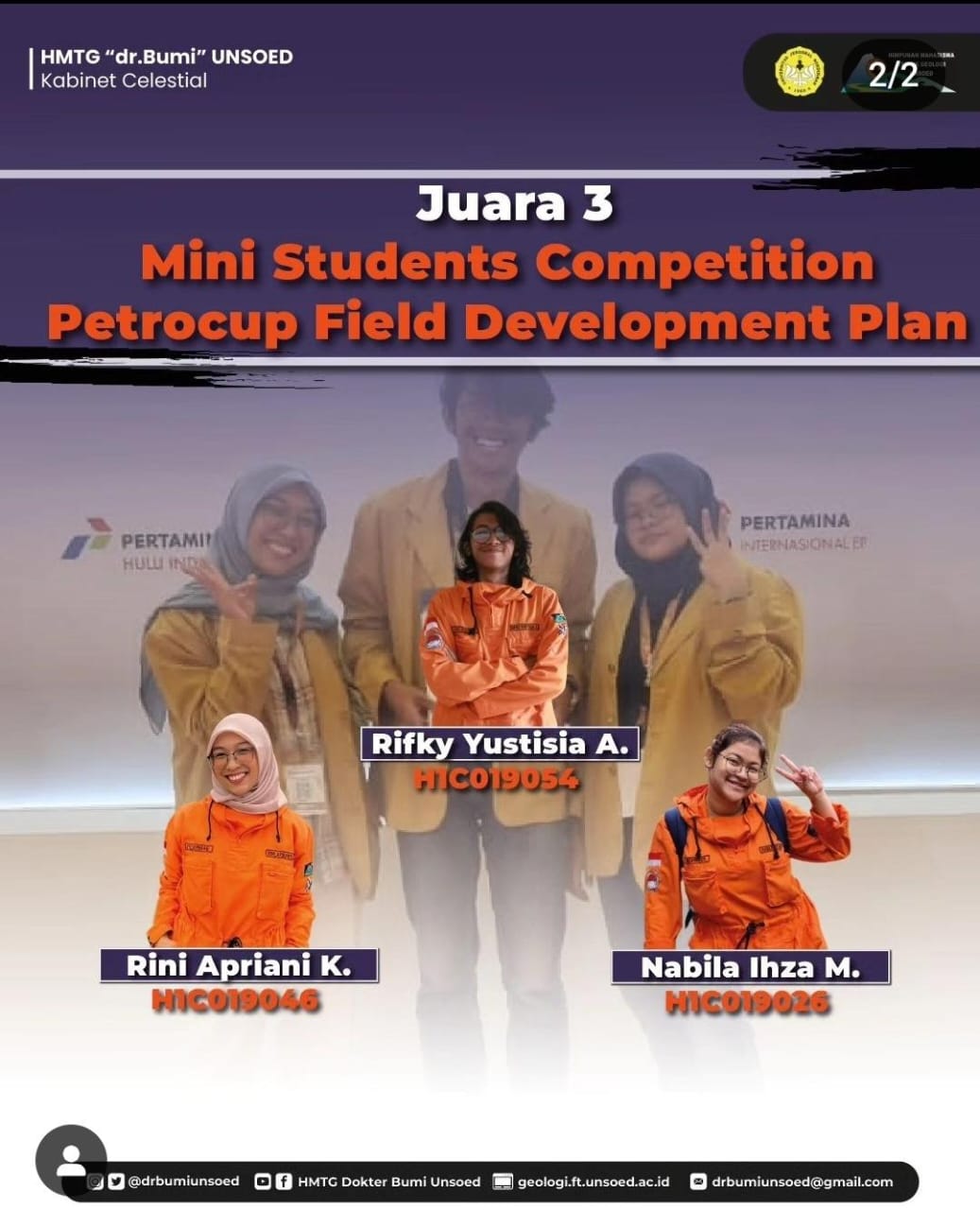 Mhs Geologi UNSOED Petrocup Field Development Plan 2023