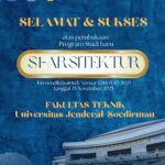 Selamat atas Pembukaan Program Studi Sarjana Arsitektur FT Unsoed